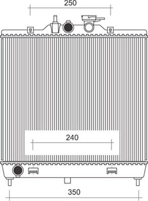 MAGNETI MARELLI Radiaator,mootorijahutus 350213940000